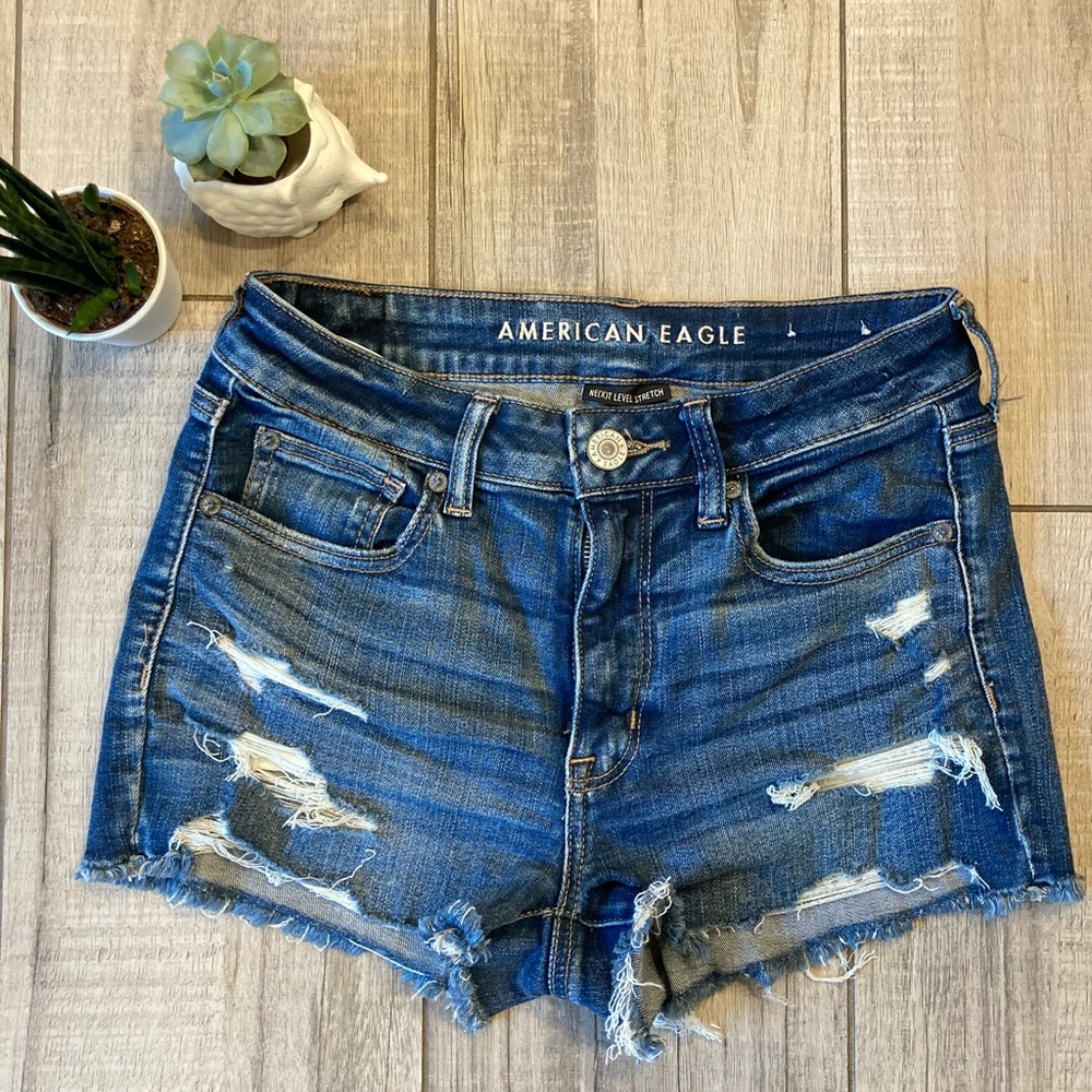 American Eagle Next Level High Waist Denim Short